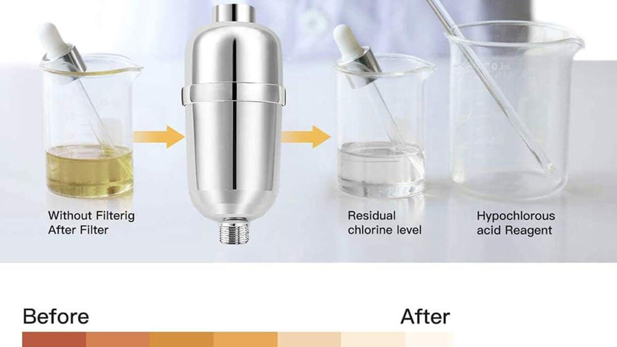High pressure water stream running through Aminac filter